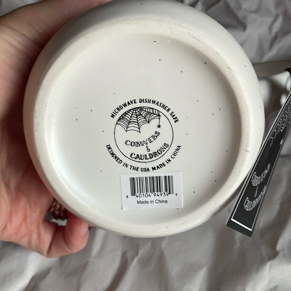 NWT Cobwebs & Cauldrons Pink Ghost Cowgirl Coffee Mug - Picture 3 of 5